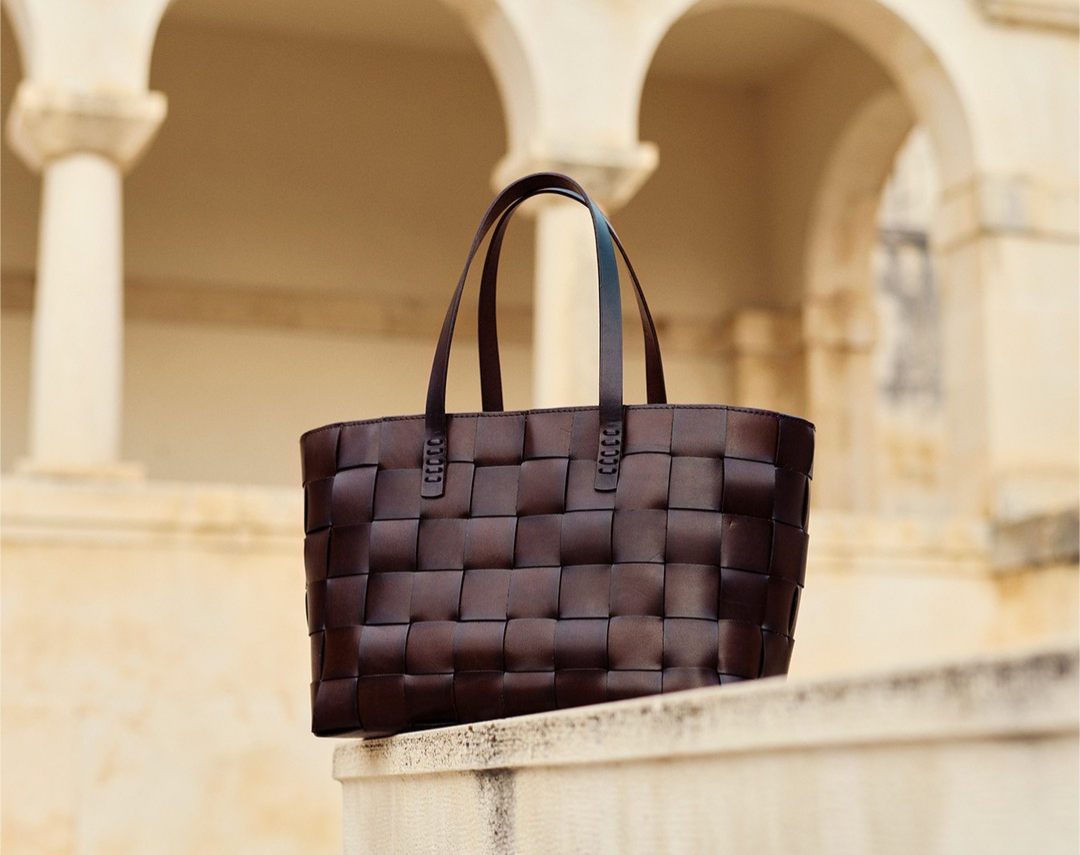 Japan Dark Brown Crossover Leather Tote