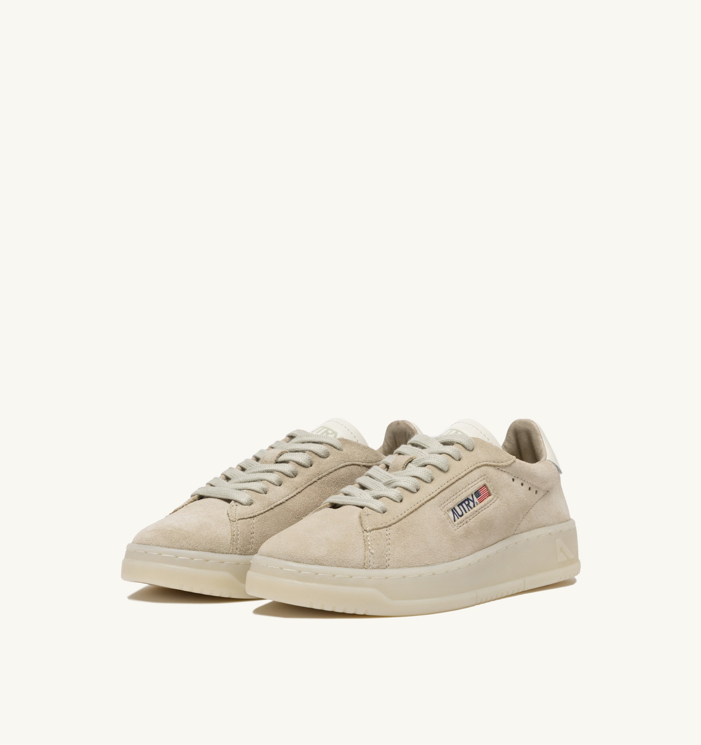 Dallas Papyrus Grey Suede Leather Sneakers