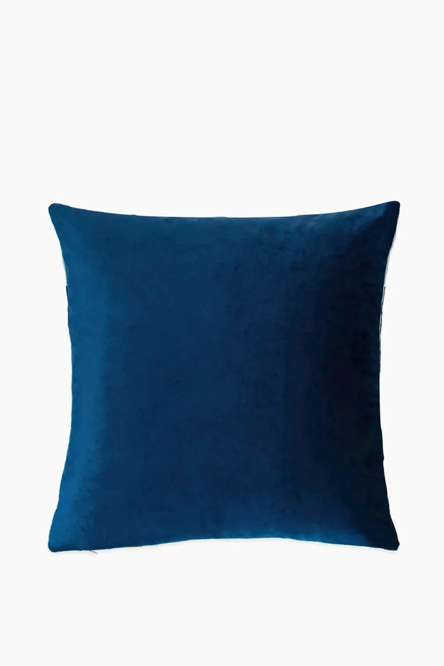 Blue pillow on a white background
