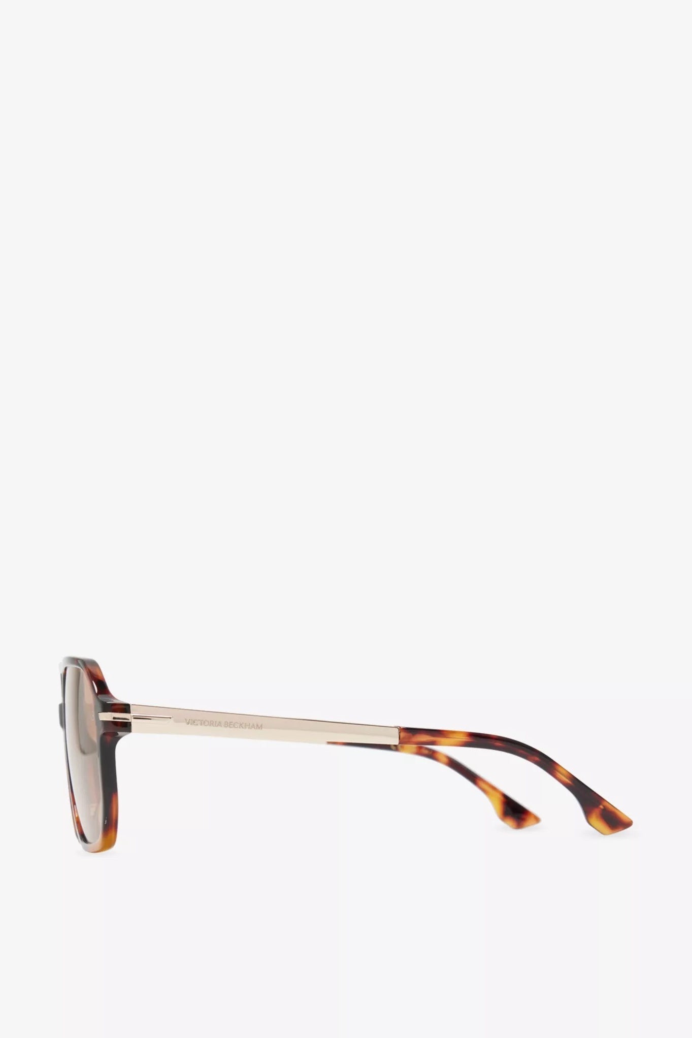 Sunglasses with tortoiseshell arms on a white background