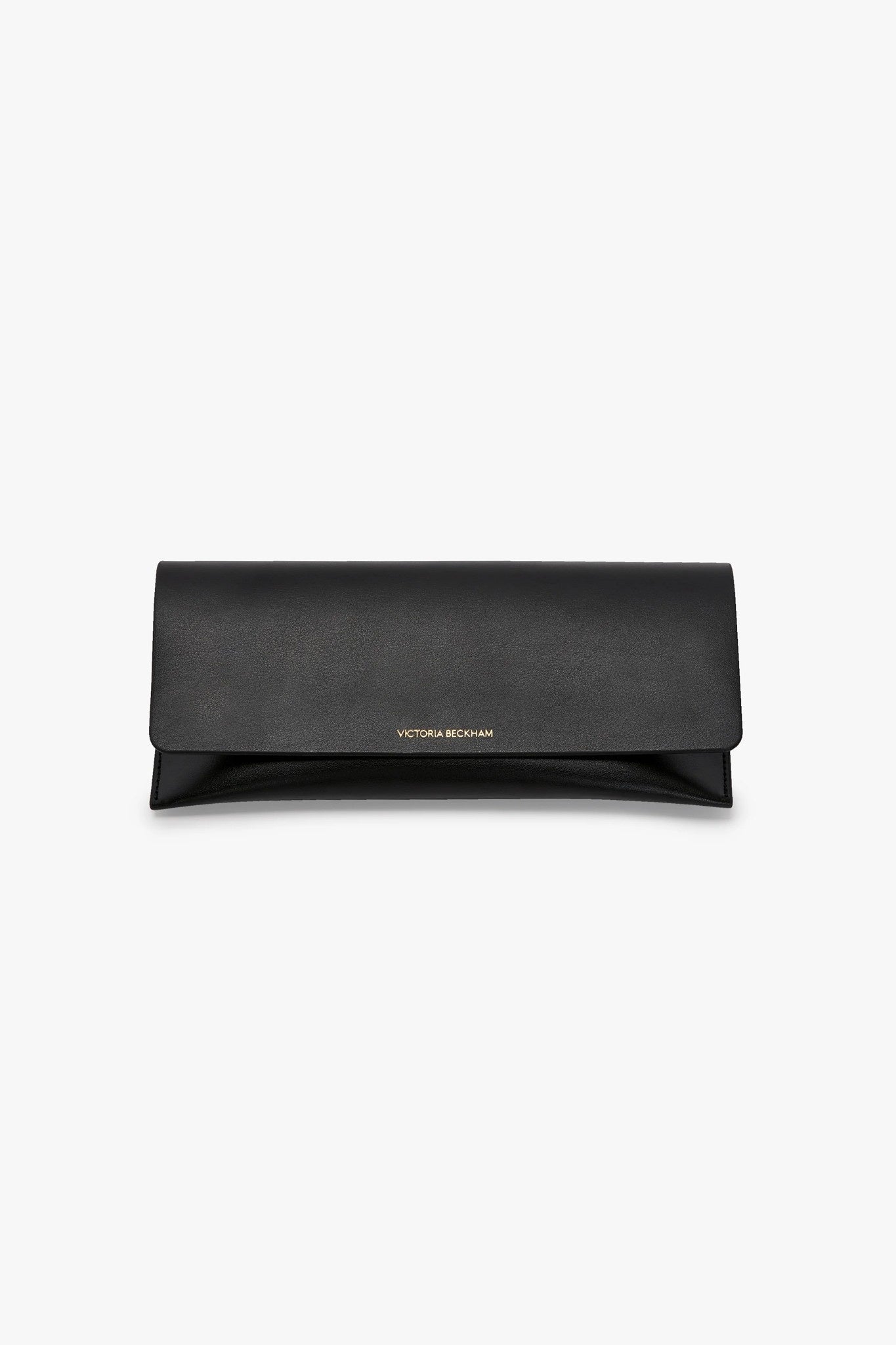 Black Victoria beckham sunglasses case on a white background
