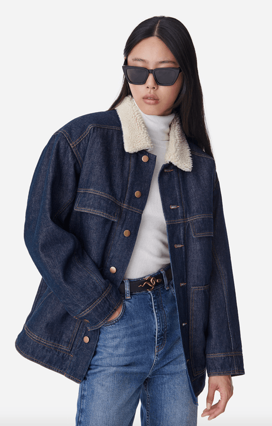 Vanessa Bruno - Anje Sherpa Denim Jacket - 32 The Guild