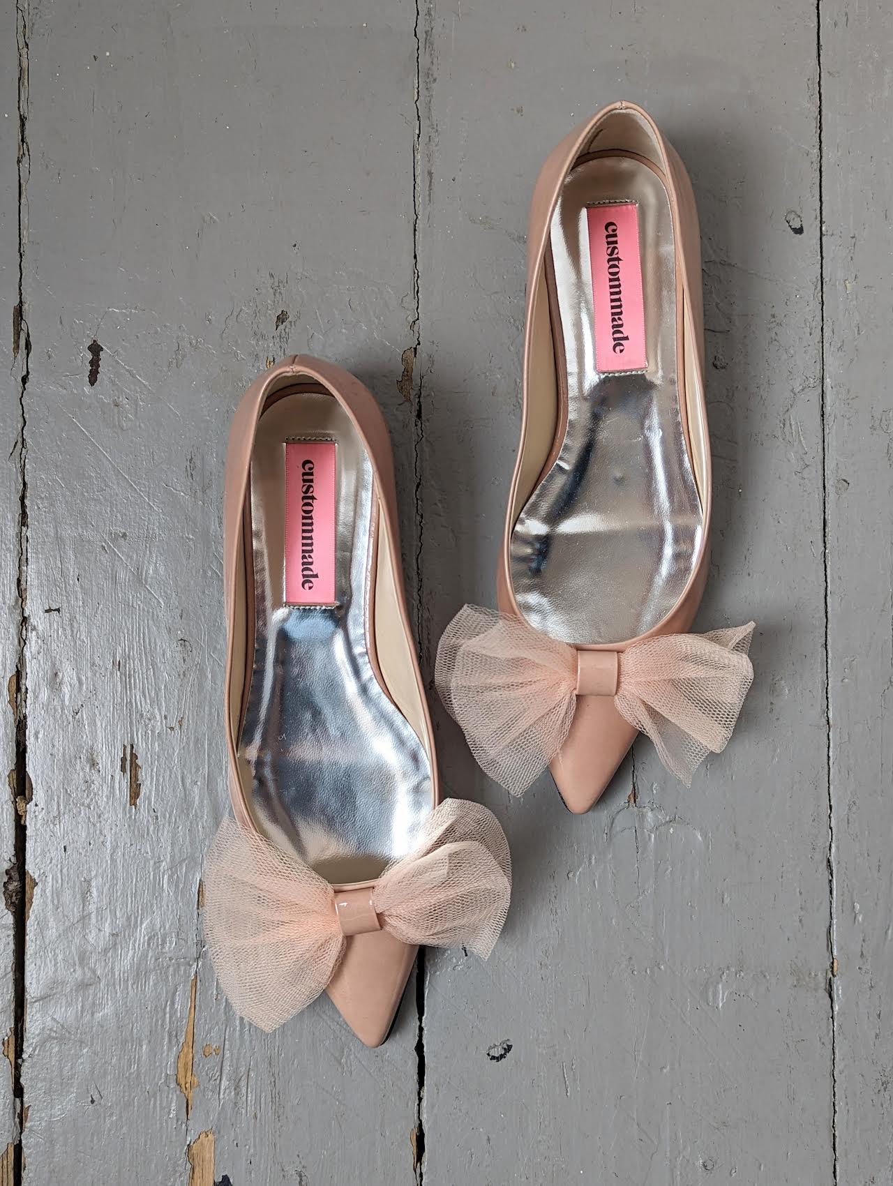 custommade - Annabella Tulle Bow Ballerina Sandals - 32 The Guild