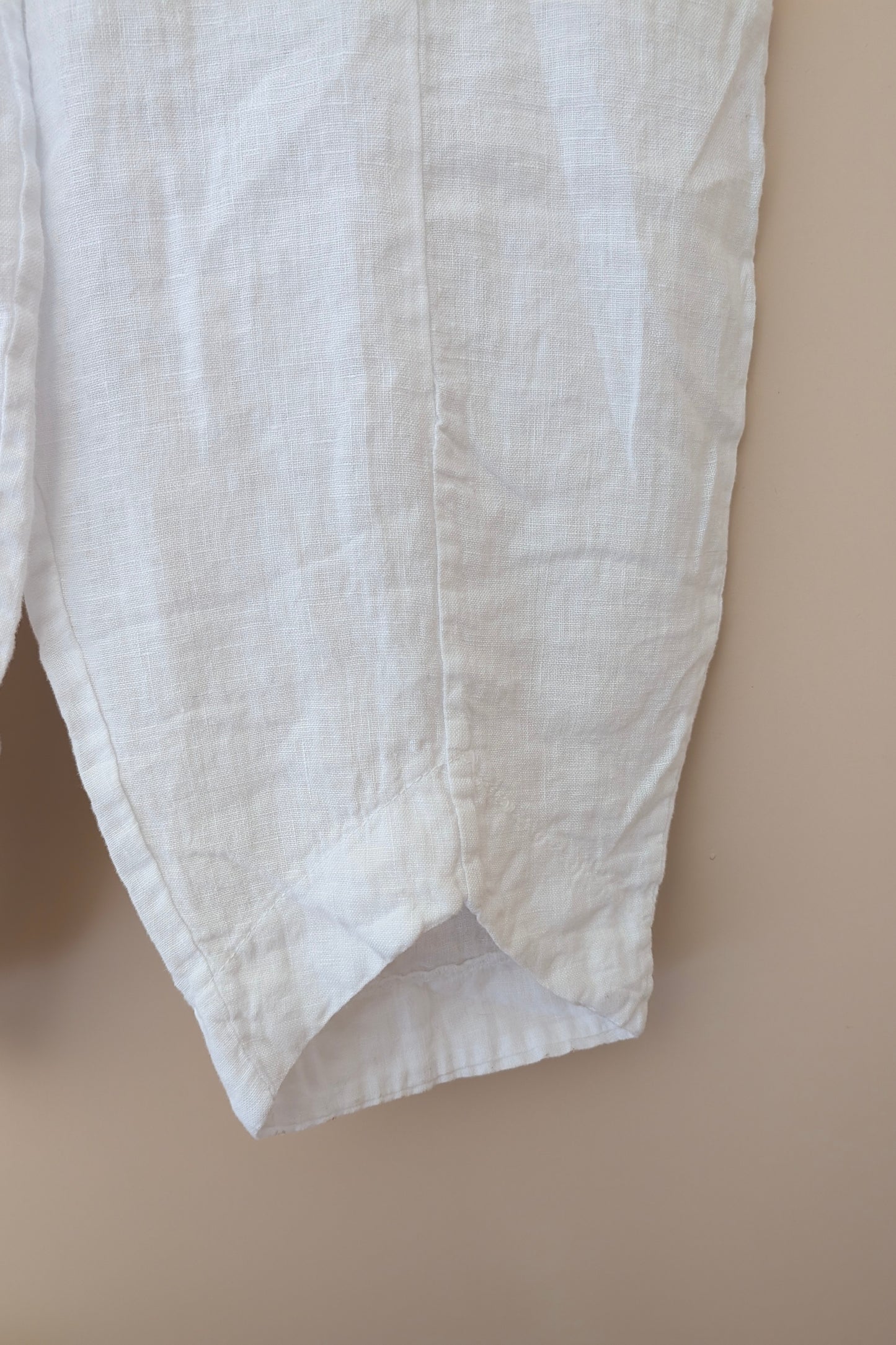 Barrel Cropped Linen Trousres