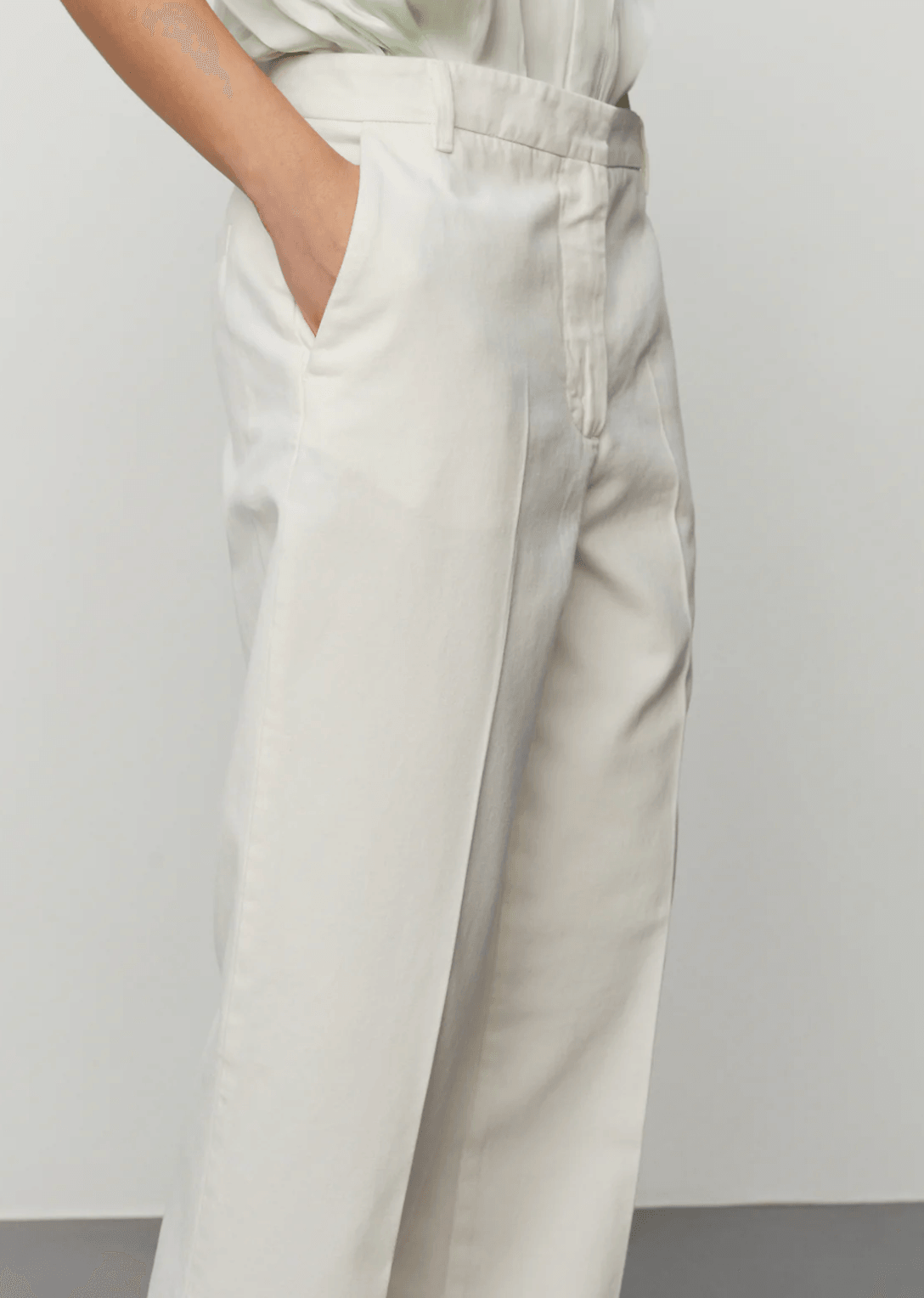 DAY BIRGER - Calle Star White Soft Canvas Twill Trousers - 32 The Guild