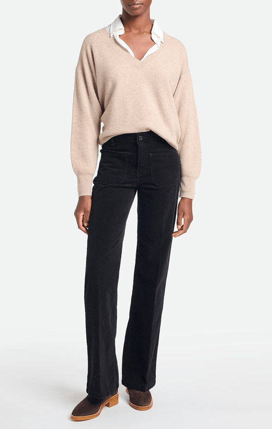Vanessa Bruno - Dompay Noir Corduroy Flared Trousers - 32 The Guild