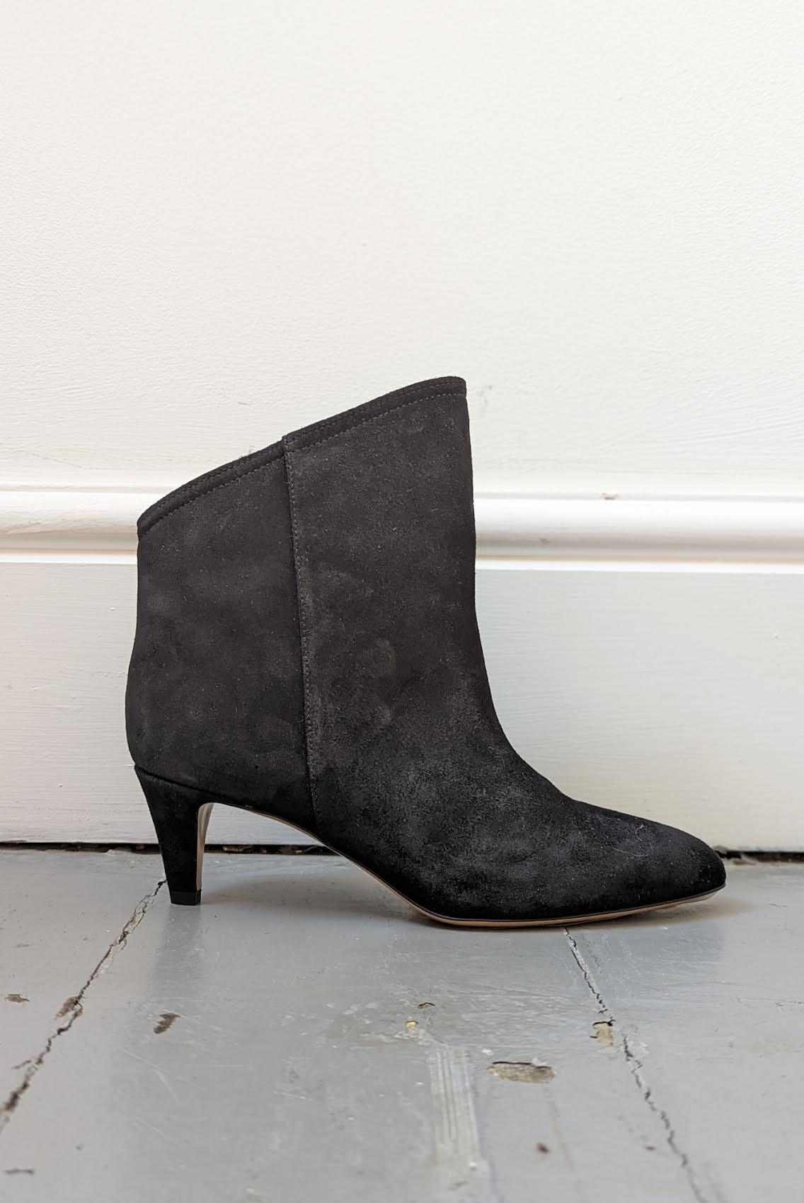 Isabel Marant Etoile - Dripi Black Suede Ankle Boots - 32 The Guild