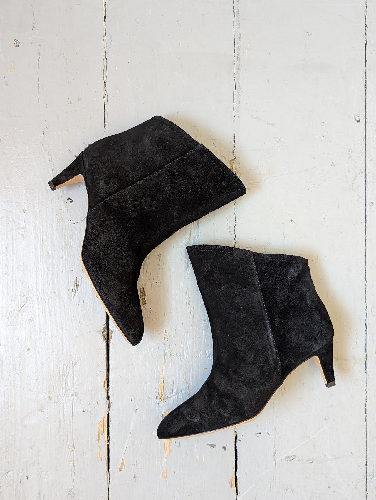 Isabel Marant Etoile - Dripi Black Suede Ankle Boots - 32 The Guild