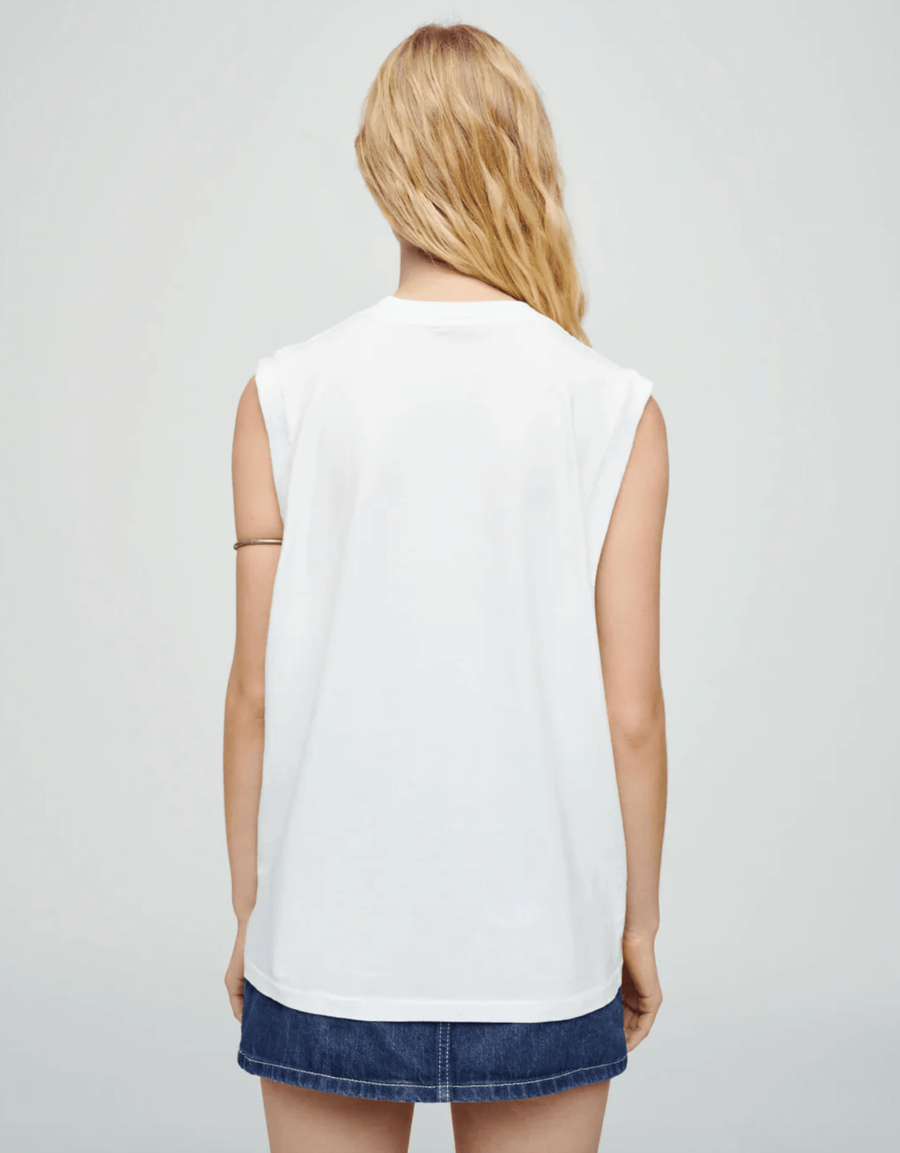 Re/Done - Hanes Oversized White Muscle Tank - 32 The Guild
