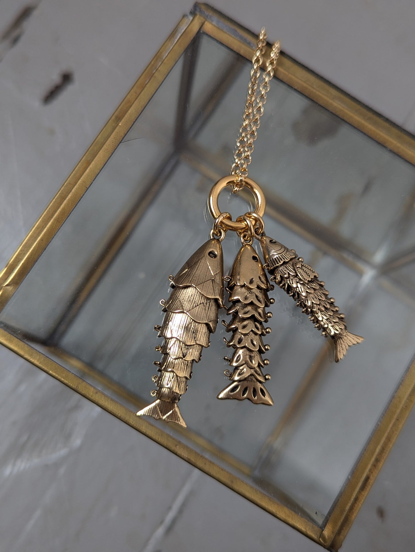 Gold River Pendant Necklace