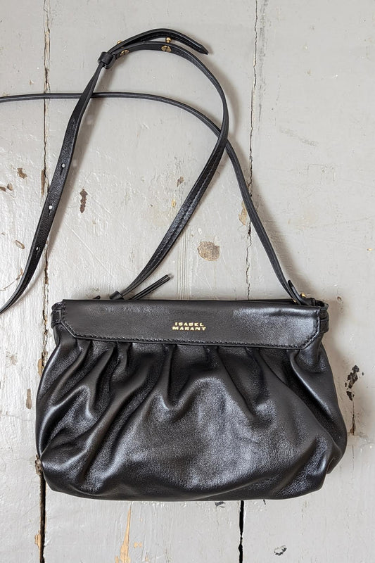 Marant Etoile - Luz Small Black Leather Pouch Bag - 32 The Guild