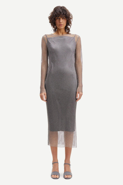 Magdalena mesh hot sale midi dress