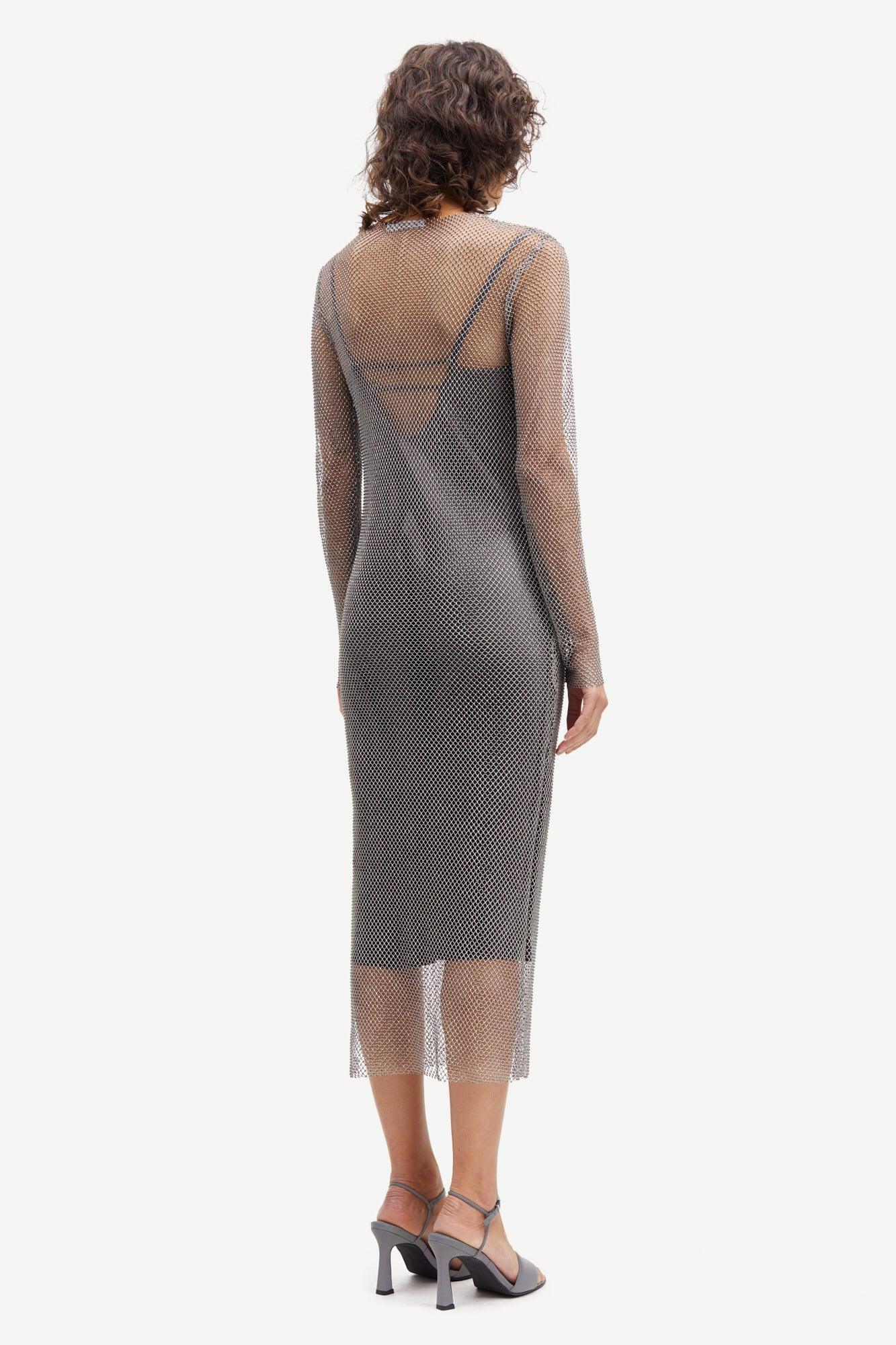 Magdalena mesh best sale midi dress