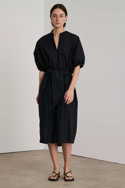 Alger Black Lightweight Organic Cotton Poplin Dress