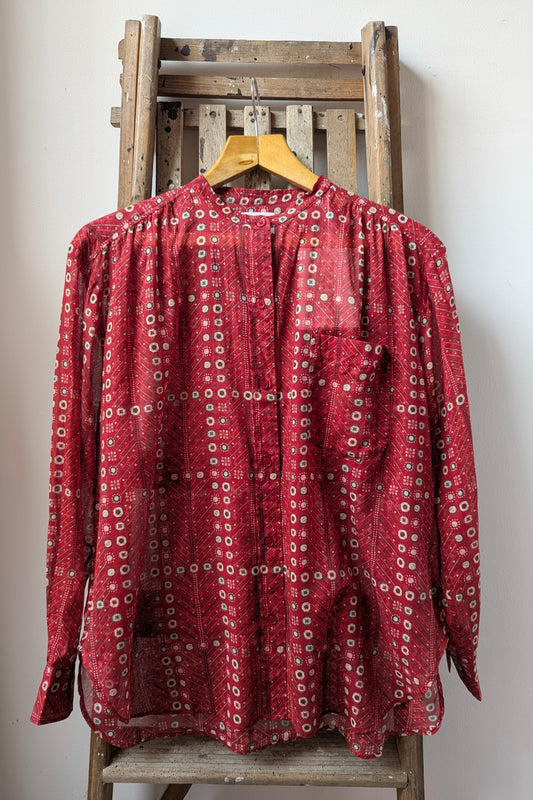 Mexica Multi - Red Cotton Blouse