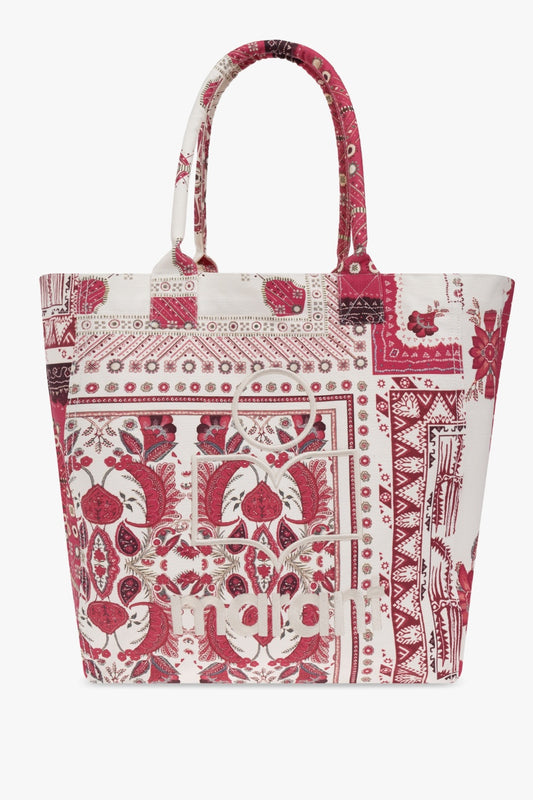 Yenky Red Patterned Shopper Bag