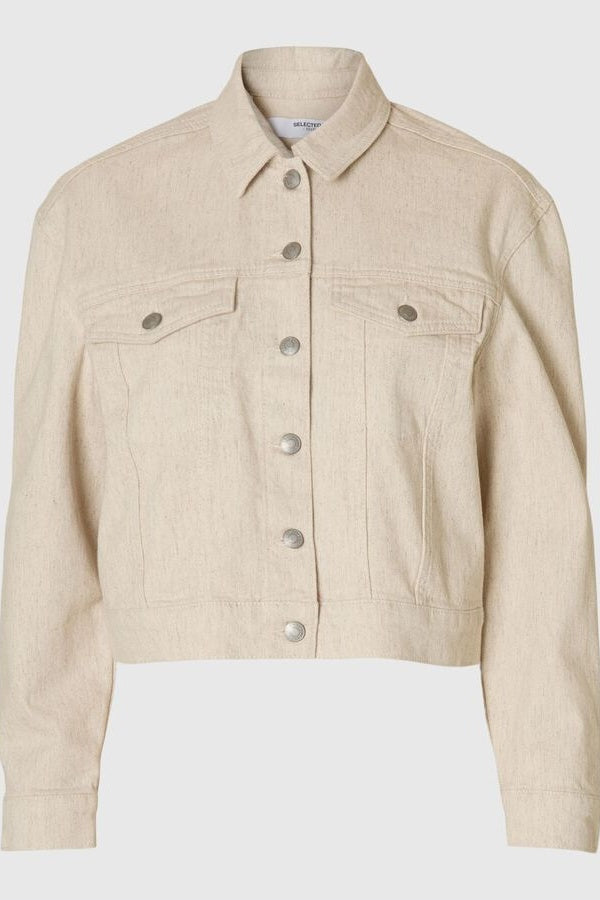 Slfuna Cropped Denim Jacket