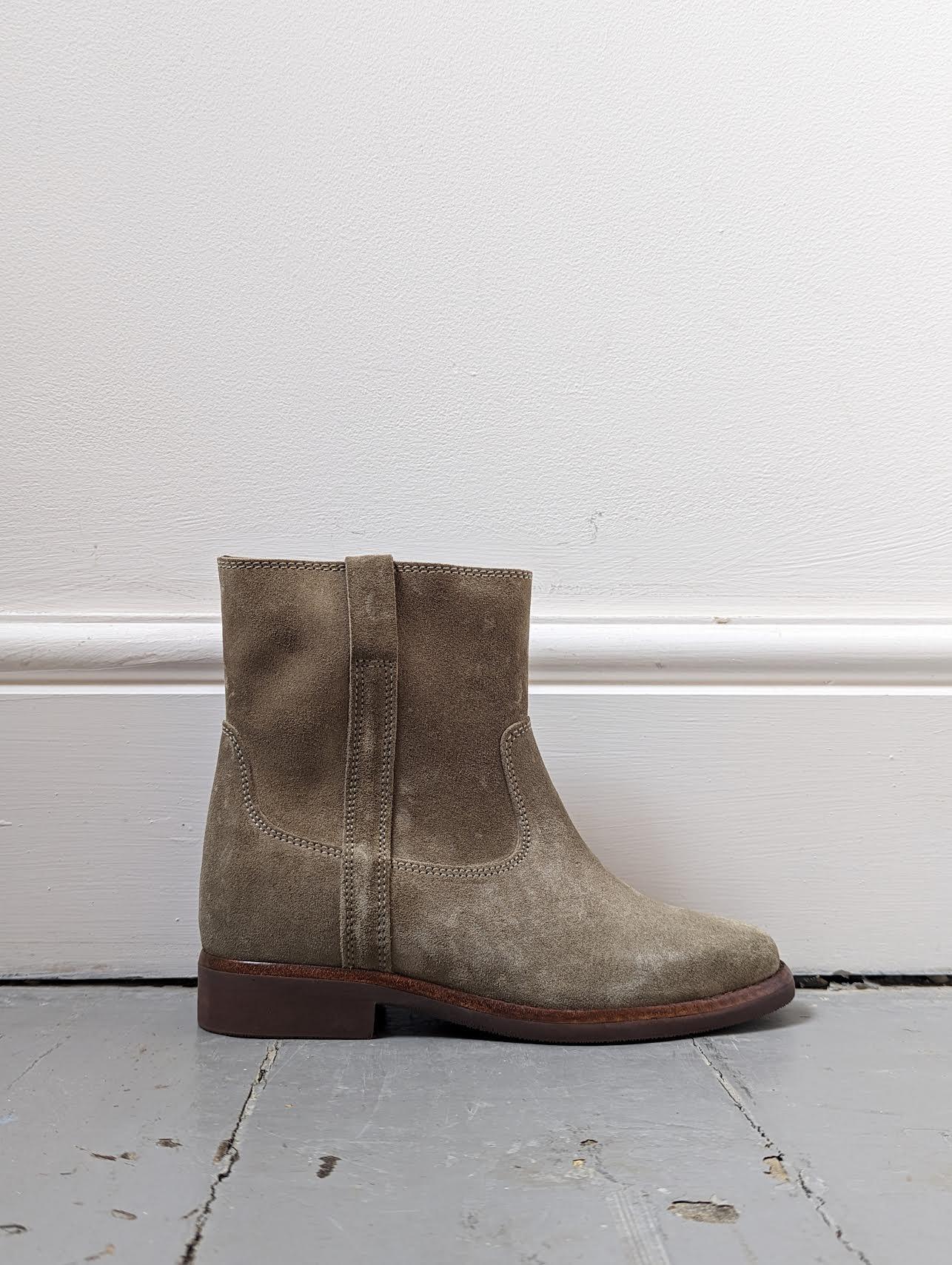 Marant Etoile - Susee Taupe Suede Ankle Boots - 32 The Guild