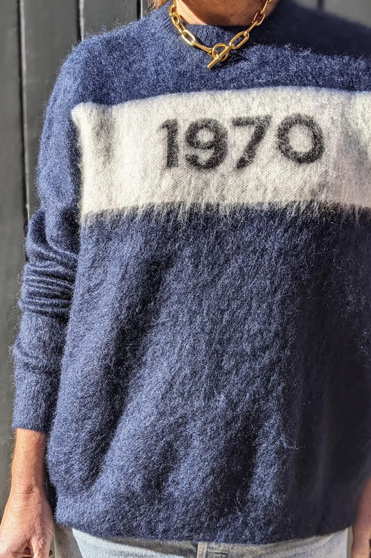 Bella Freud - 1970 Navy Mohair Knit - 32 The Guild 