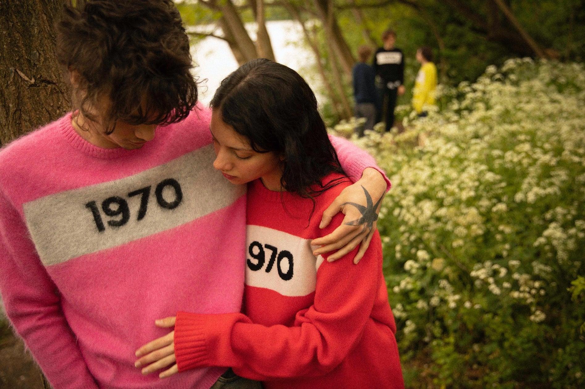 1970 Pink Flamingo Mohair Jumper