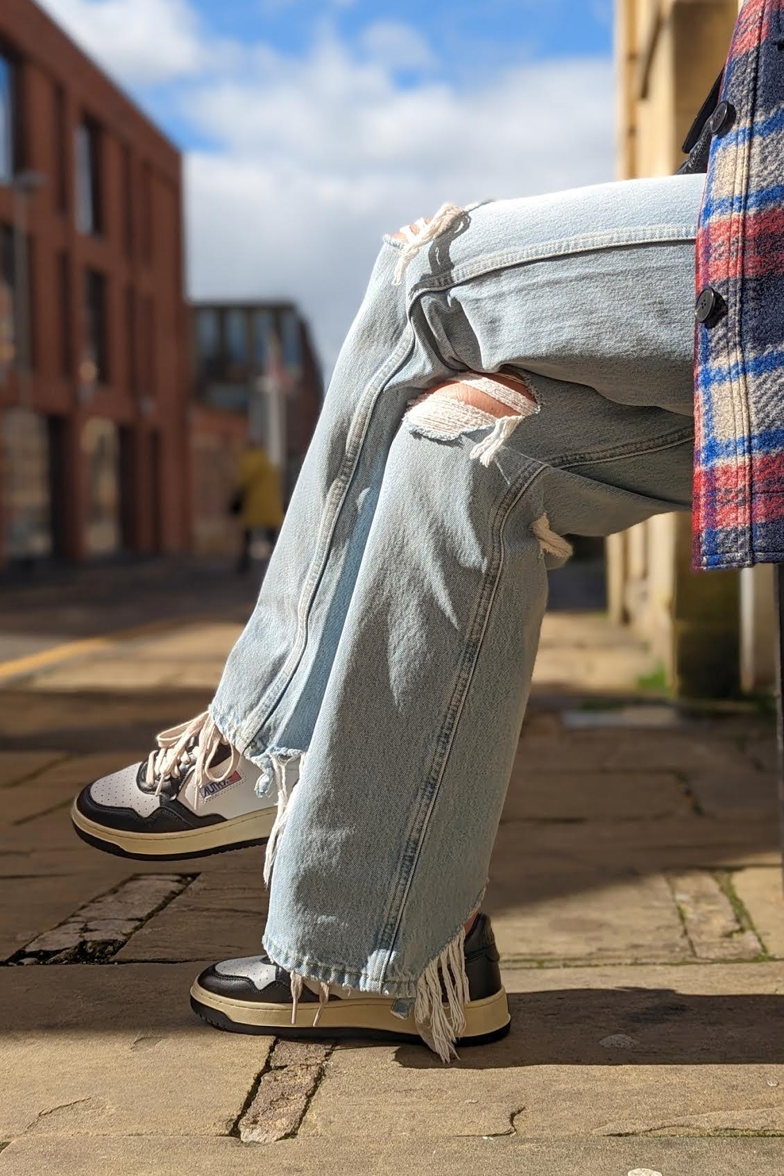 90s High-Rise Loose Disco Destroy Jeans