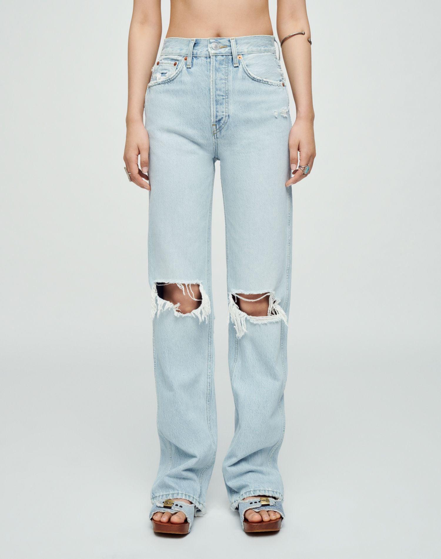 Redone high store rise loose jeans