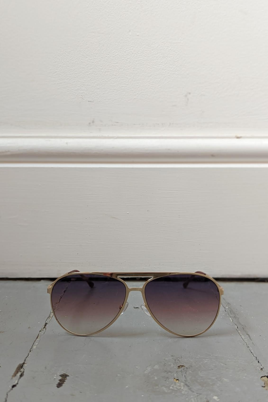 Isabel Marant Etoile - Aviator Gold Frame Burgundy Sunglasses - 32 The Guild 