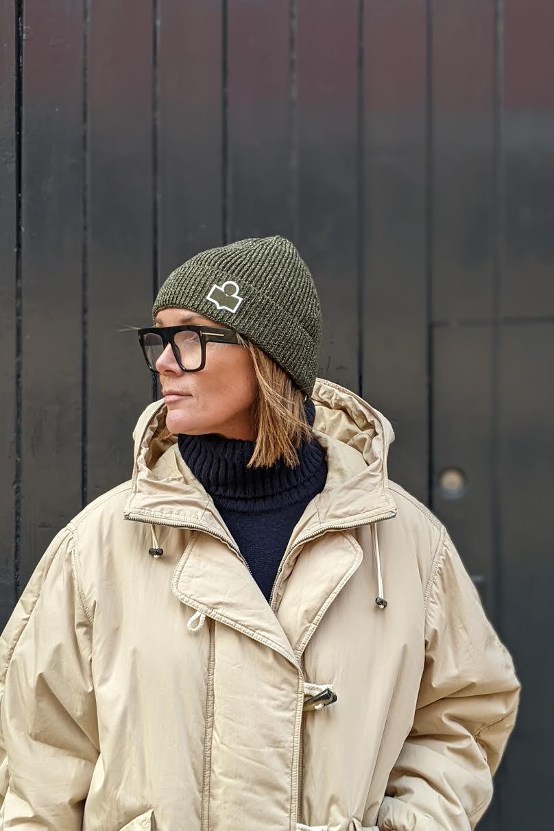 Isabel Marant Etoile - Bayle Khaki Beanie Hat - 32 The Guild 