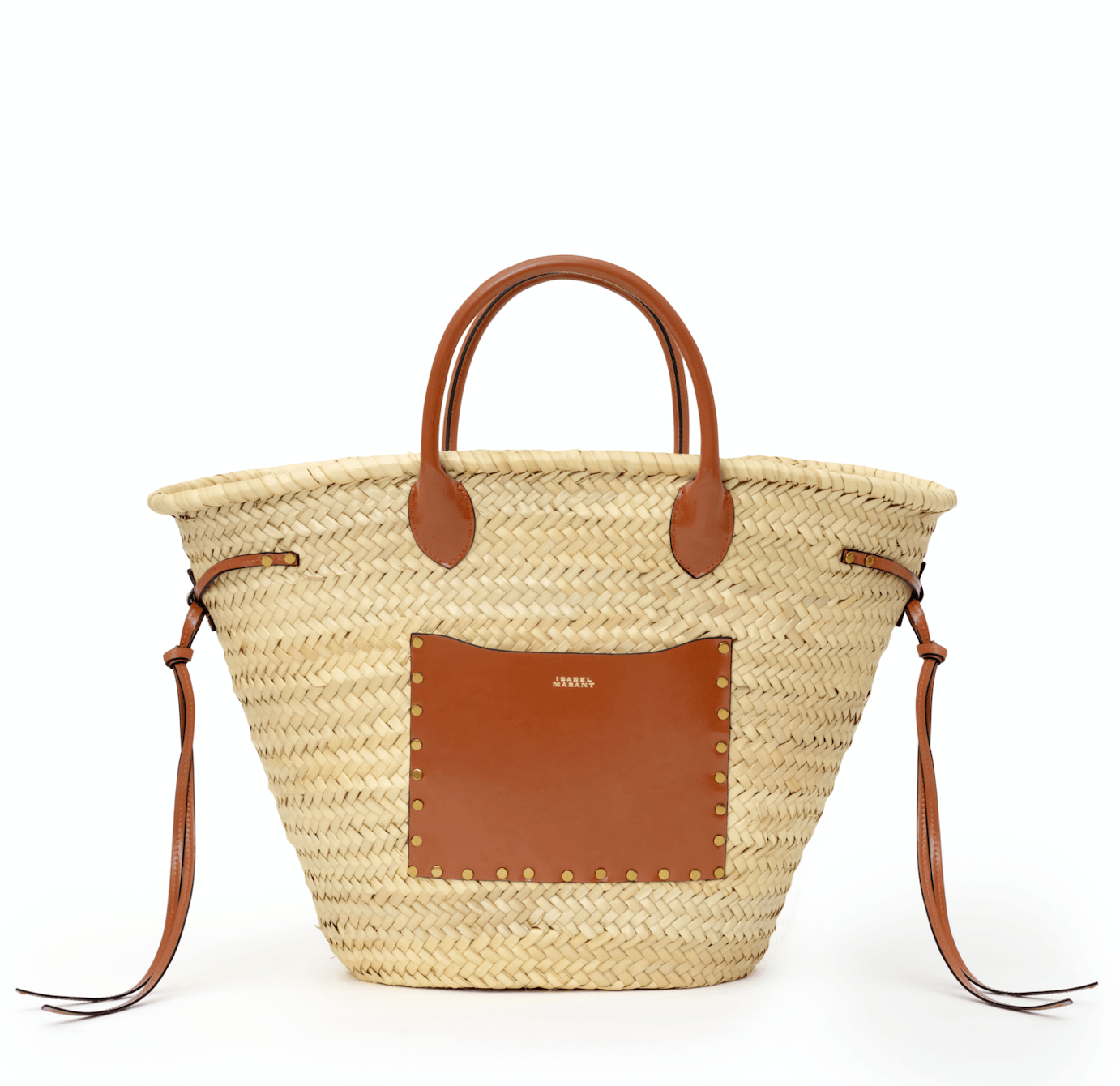 Marant Etoile - Cadix Raffia & Leather Basket Bag - 32 The Guild