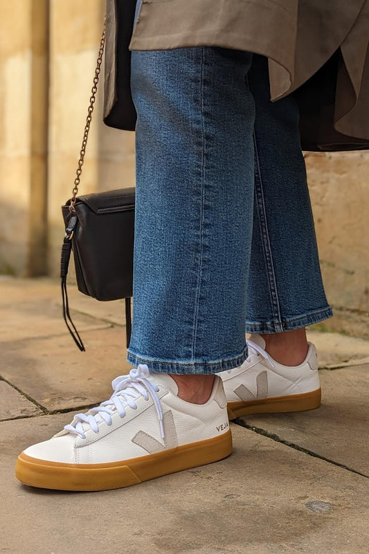 Veja - Campo White & Natural Leather Sneakers - 32 The Guild 