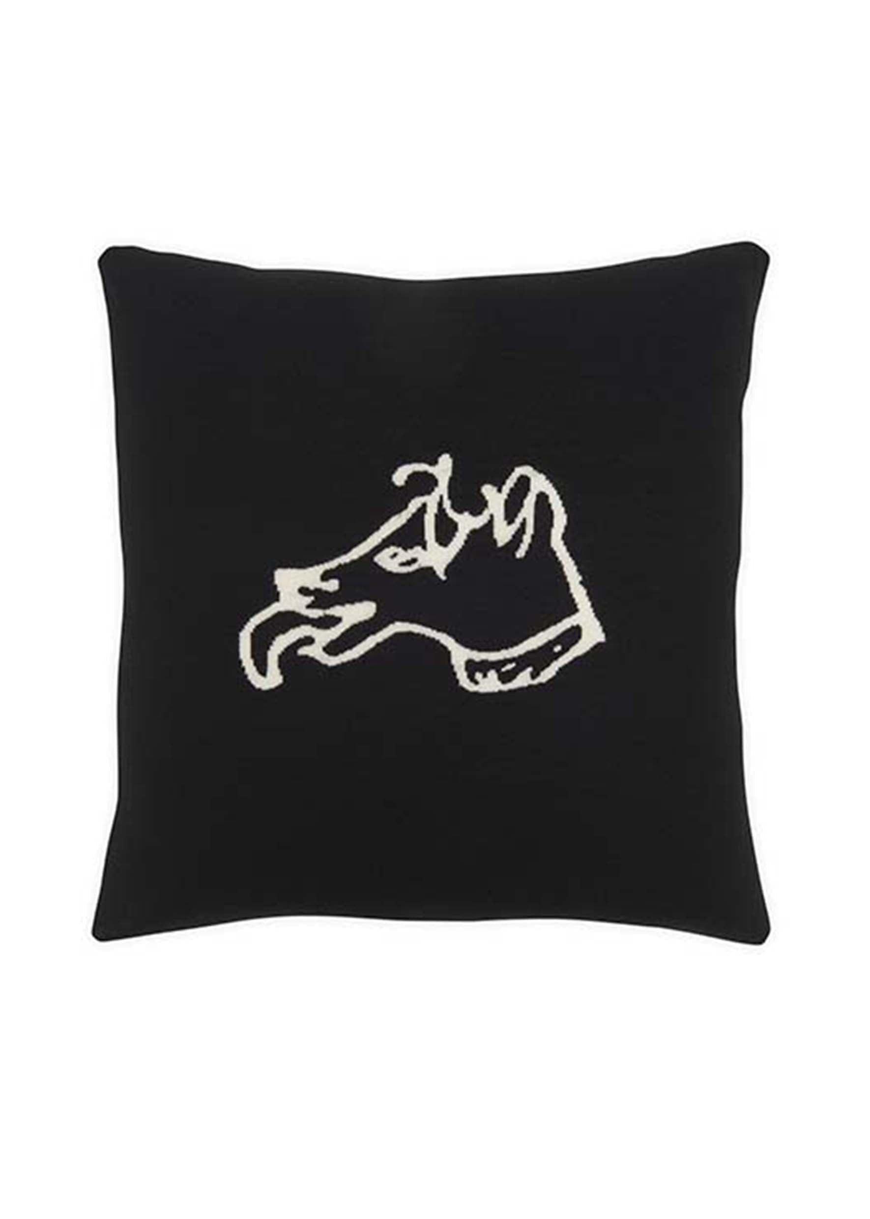 Dog Monochrome Cashmere Wool Cushion 32 The Guild