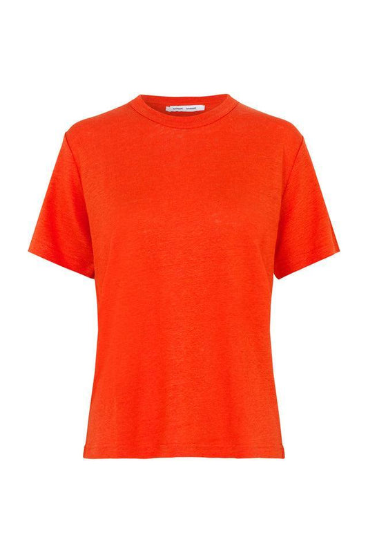 Samsoe Samsoe - Doretta Orange Linen T-Shirt - 32 The Guild 