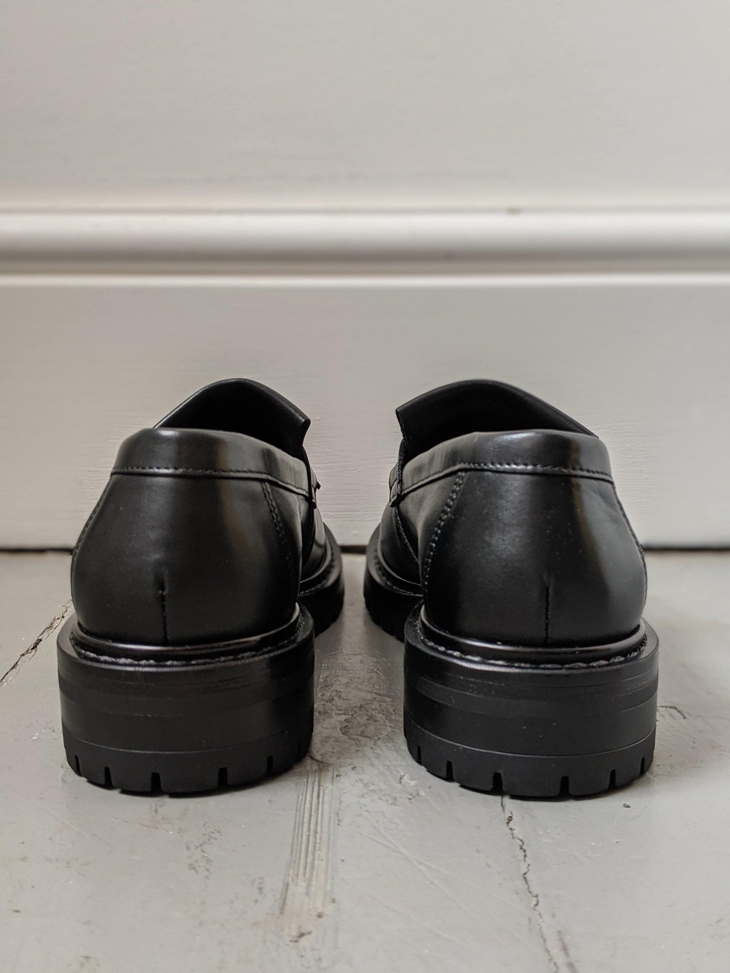 Samsoe Samsoe - Fira Black Leather Penny Loafers - 32 The Guild 