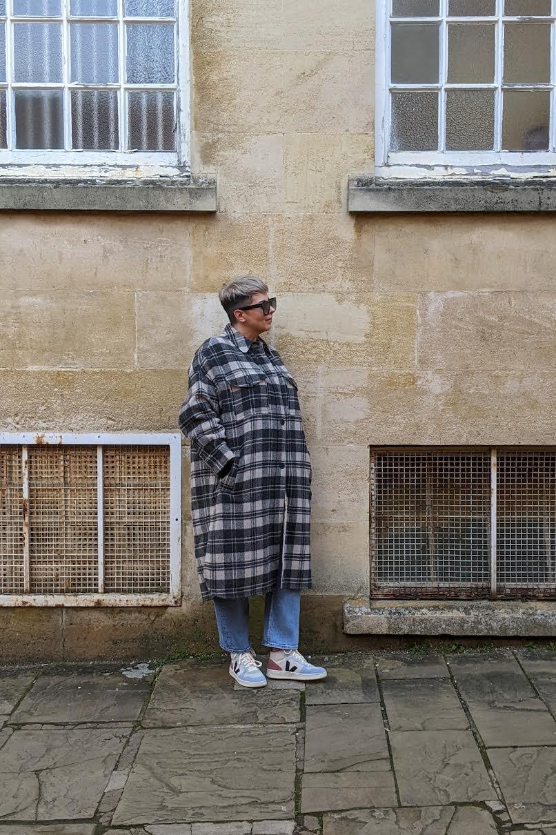 Isabel Marant Etoile - Fontia Black & Ecru Check Coat - 32 The Guild 