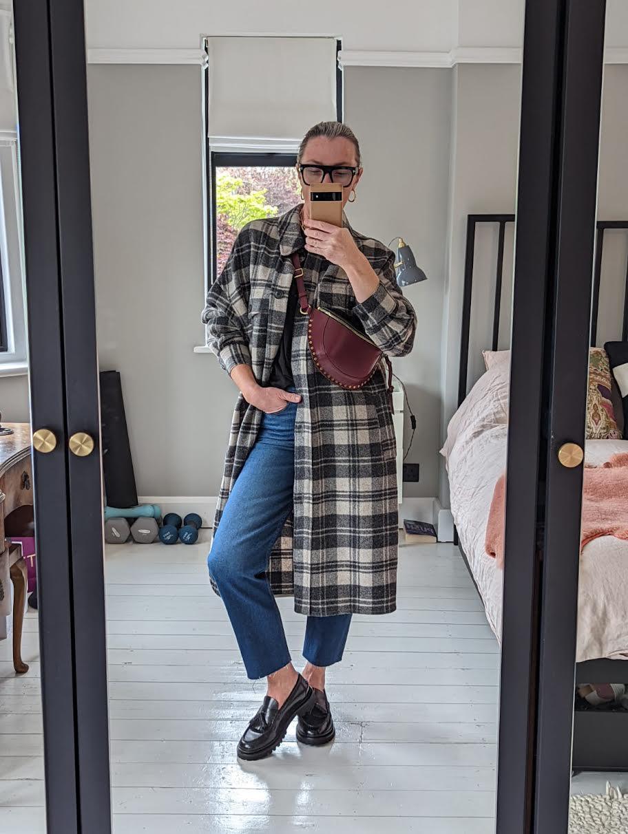 Isabel Marant Etoile - Fontia Black & Ecru Check Coat - 32 The Guild 