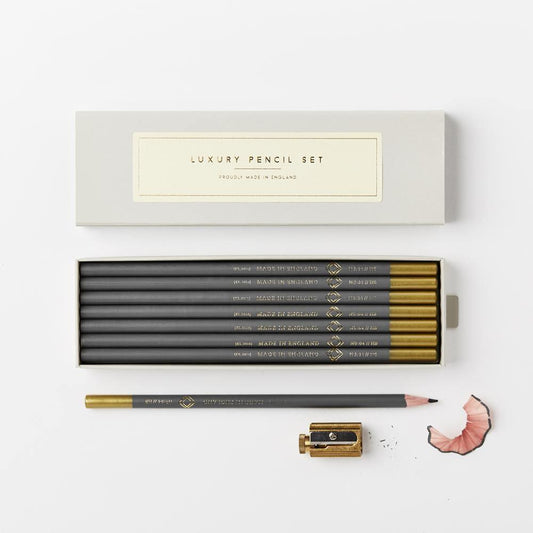 Grey & Gold Luxury Pencil Set - 32 The Guild