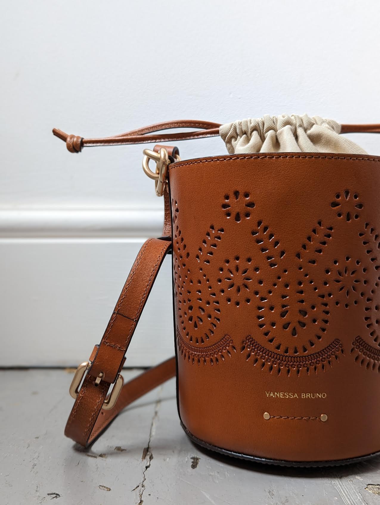 Vanessa Bruno - Holly Leather Cognac Bucket Bag - 32 The Guild 