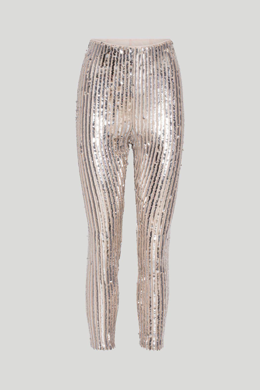 Rotate Remain - Jean Silver Sequin Leggings - 32 The Guild 