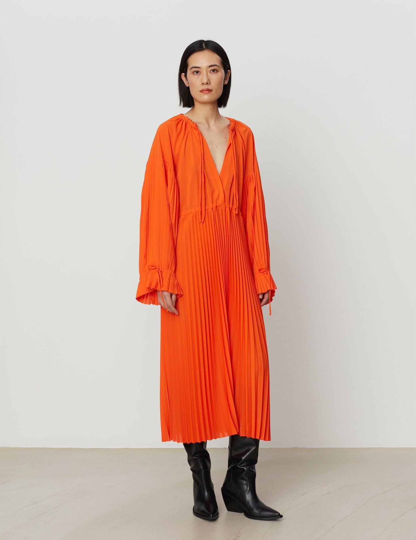 DAY BIRGER - Leighton Flame Pleated Dress - 32 The Guild 