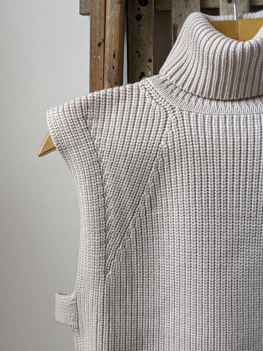 Isabel Marant Etoile - Megan Ecru Turtleneck Vest - 32 The Guild 
