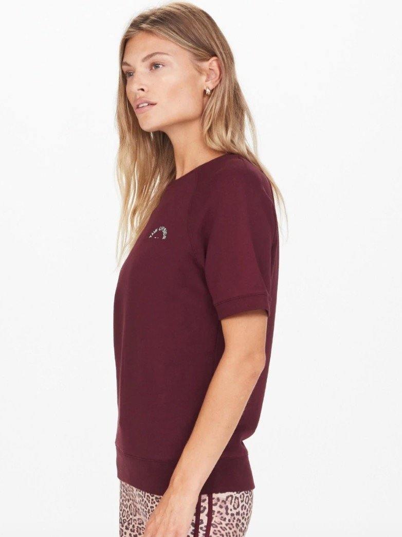 The Upside - Mia Maroon  Cotton T-Shirt - 32 The Guild 