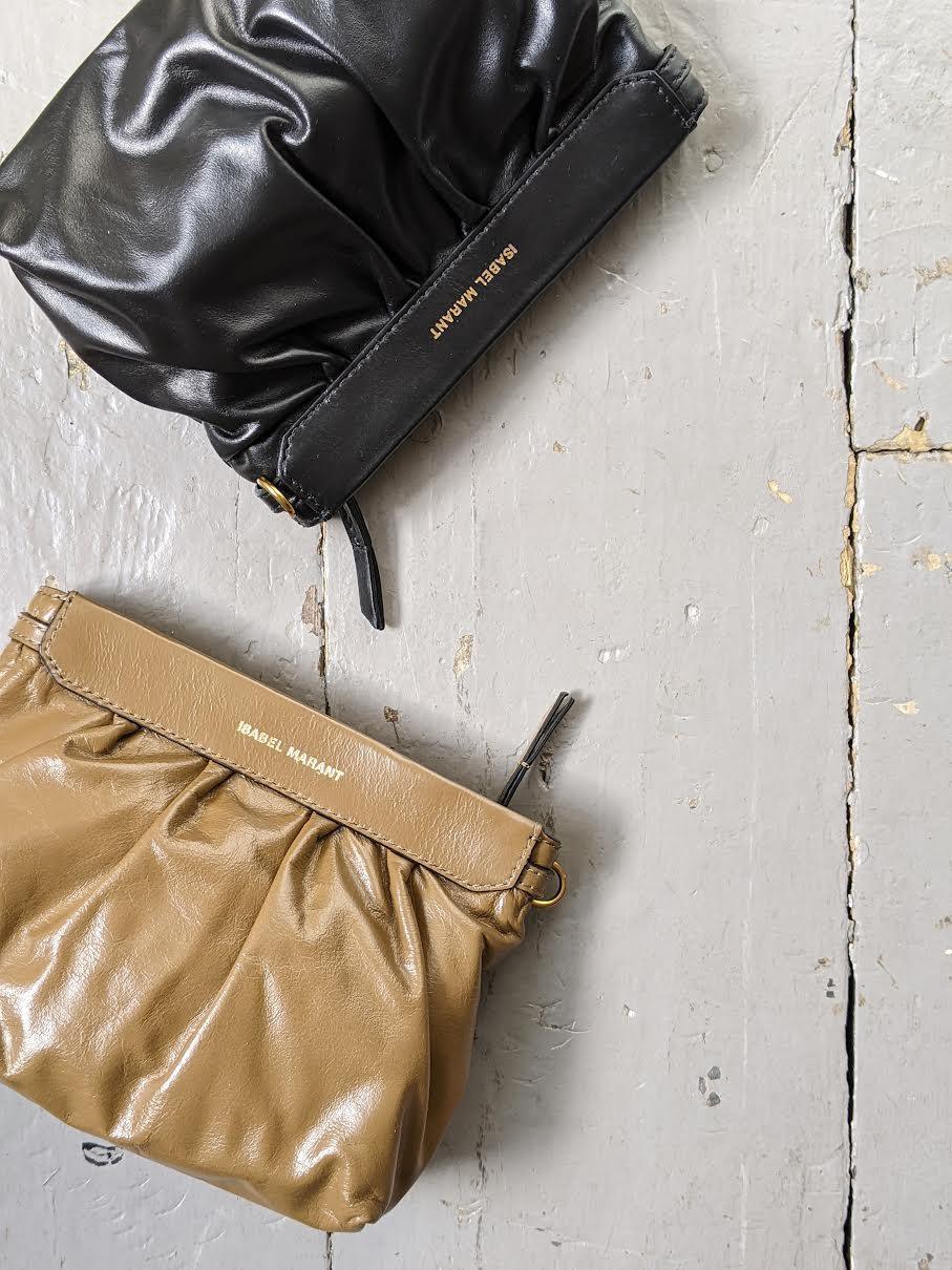 Isabel Marant Etoile - Miniluz Black Leather Clutch Bag - 32 The Guild 
