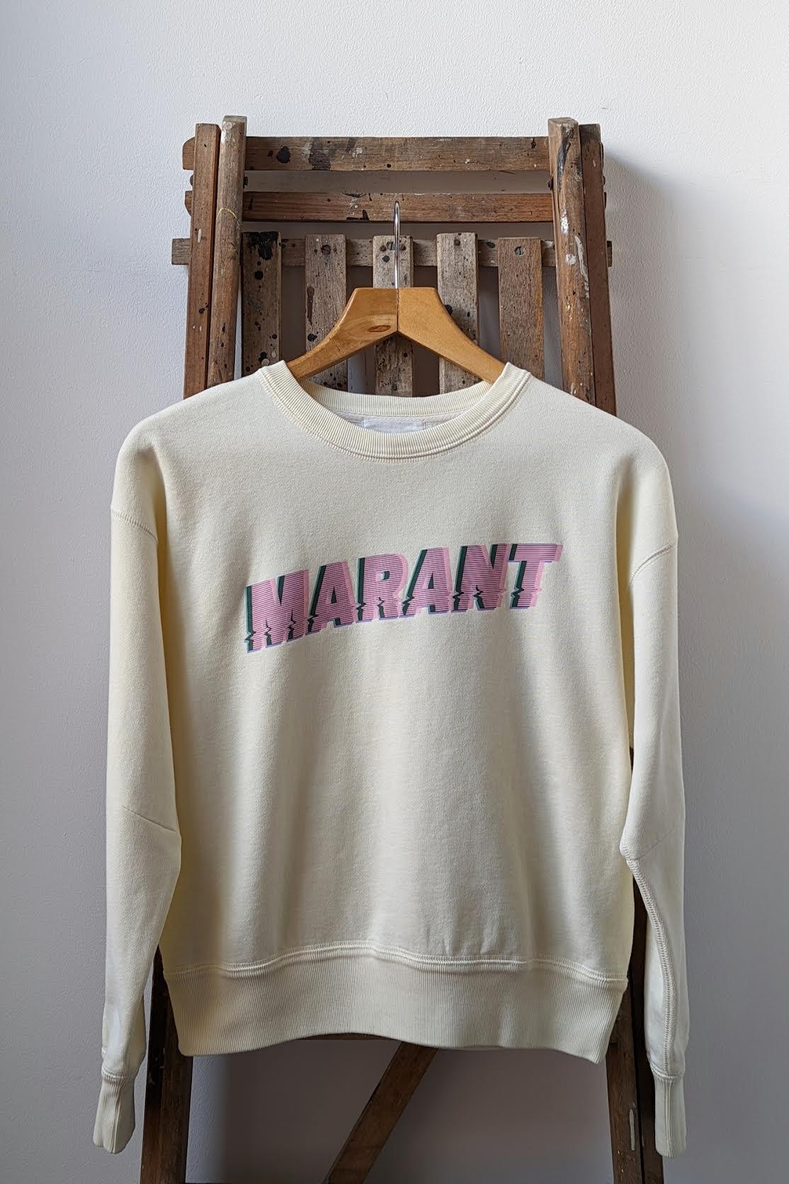 Isabel Marant Etoile - Mobyli Vanilla Logo Sweatshirt - 32 The Guild 