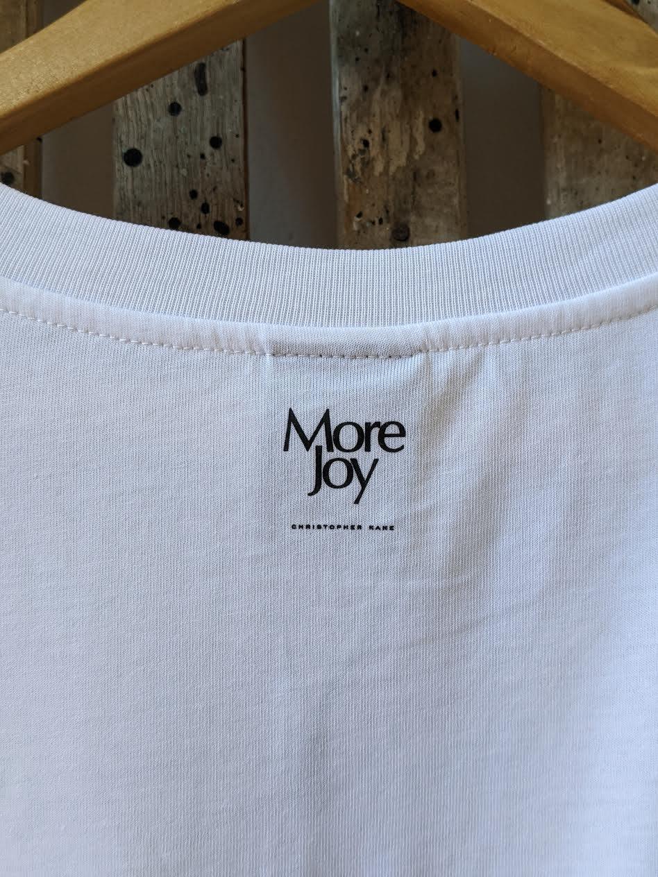 More Joy Unisex Logo Print Classic T-Shirt in White