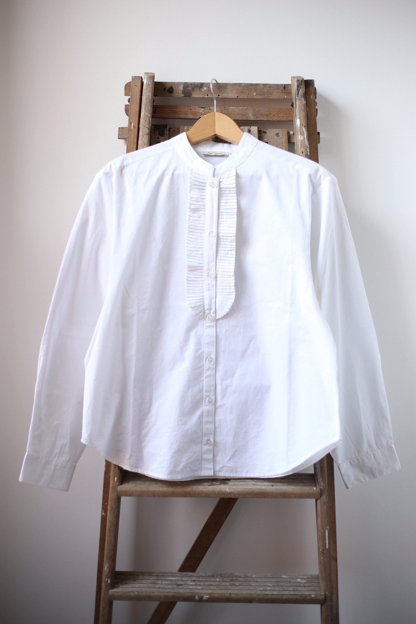Mes Demoiselles - Mozart White Pleated Shirt - 32 The Guild 