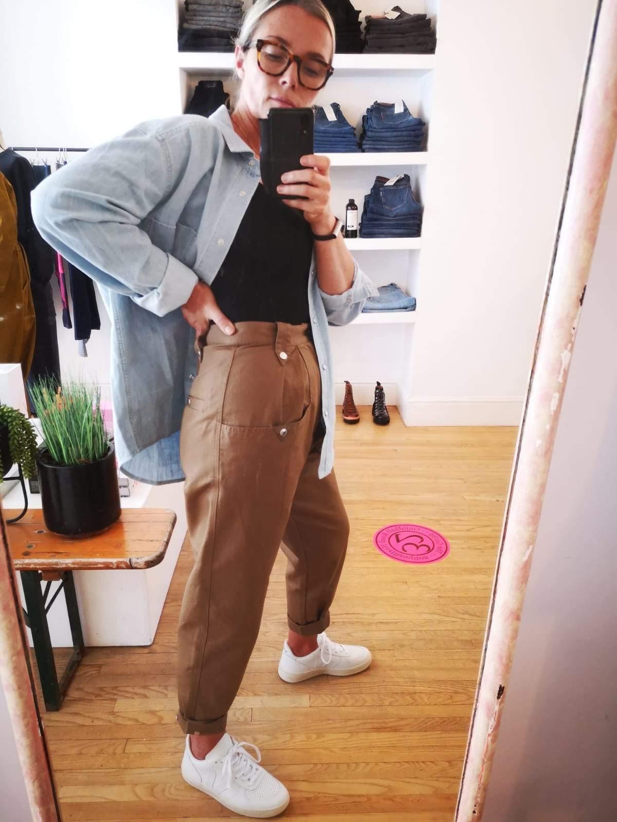 Isabel Marant Etoile - Pulcie High Waisted Khaki Trousers - 32 The Guild 