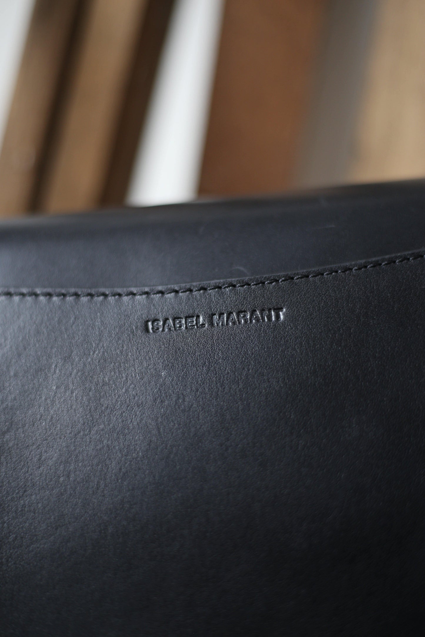 isabel marant skano studded black leather bag