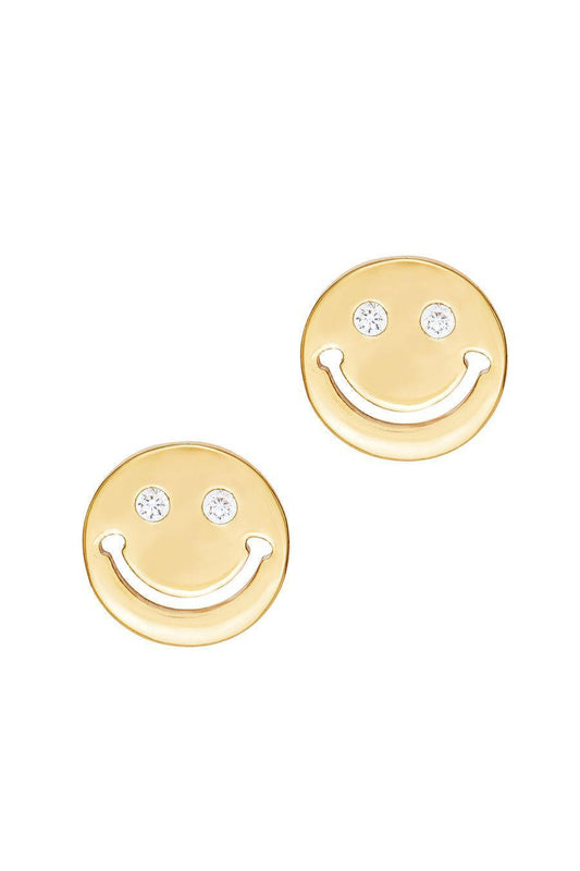 Celeste Starre - Smile Bright Gold Stud Earrings - 32 The Guild 