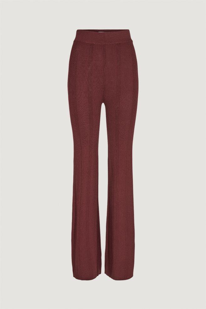Rotate Remain - Solaima Burgundy Knit Trousers - 32 The Guild 