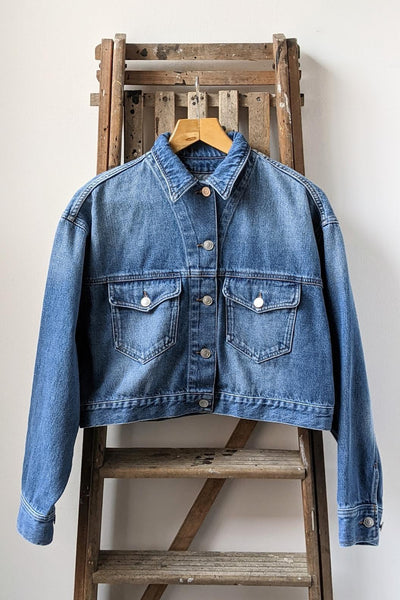 TALISHKO™ - Labeled Gradient Denim Jacket - Blue / S